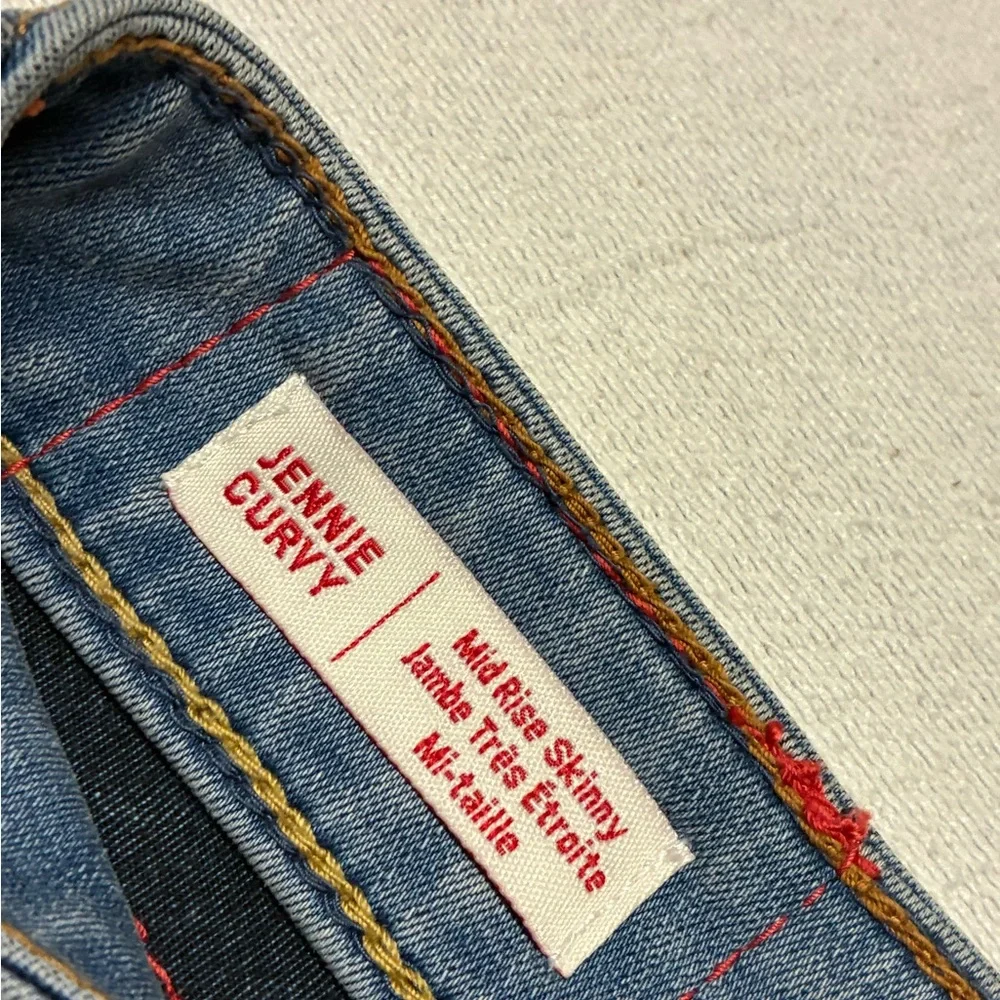 NWT True Religion Women Blue Jeans Size 27 Jennie Curvy Skinny - Picture 12 of 16